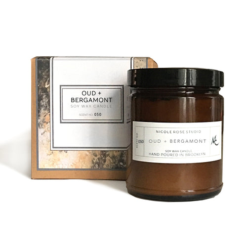 Oud + Bergamot Soy Wax Candle